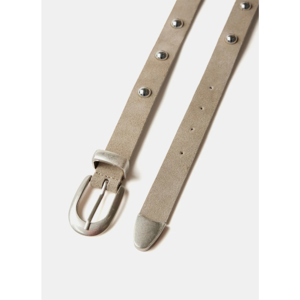 Mint Velvet Grey Suede Studded Belt